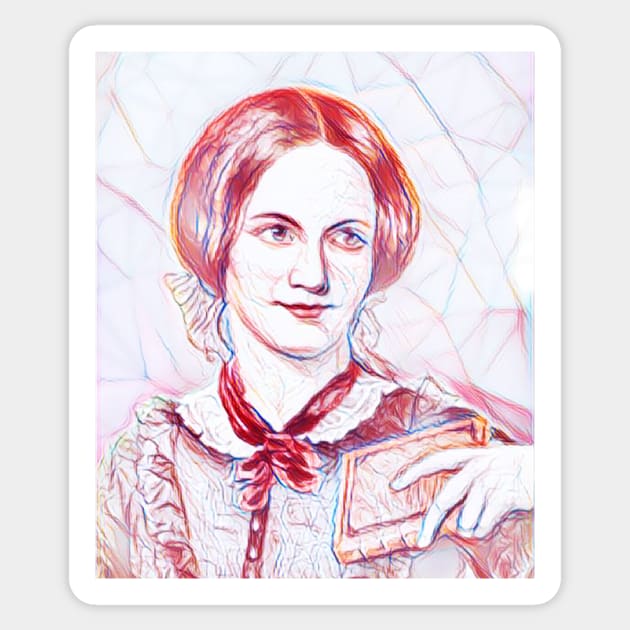 Charlotte Bronte Line art Sticker by JustLit